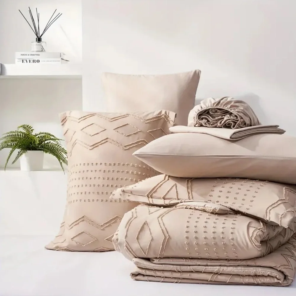 Beautiful Ivory Tan Bedding Set